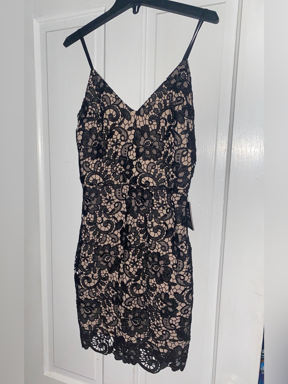 Express Black Lace Overlay Crochet Dress Sz 0
